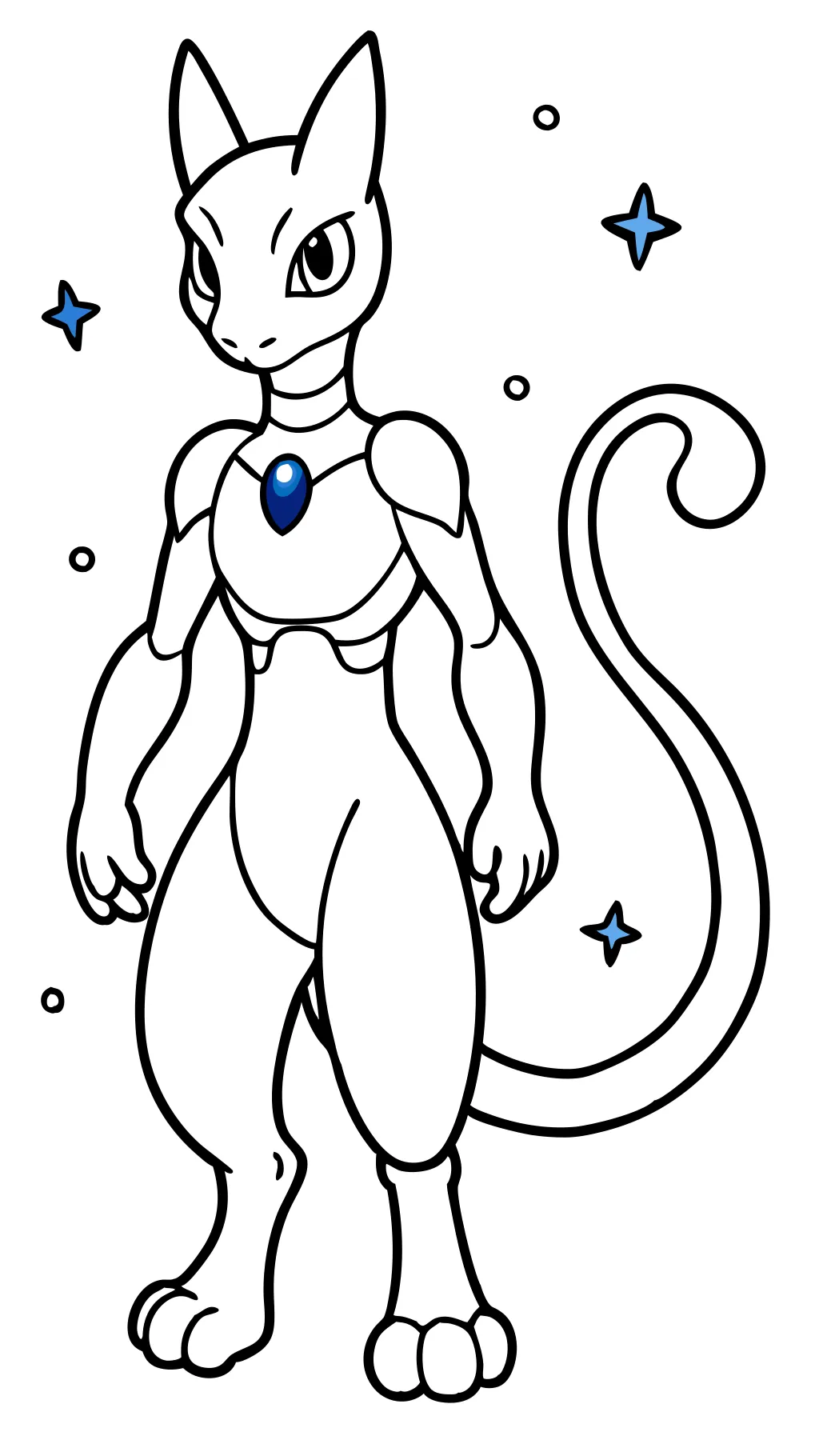 coloriages pokemon mewtwo